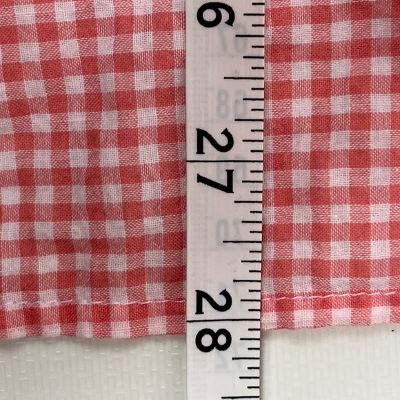 Eddie Bauer Classic Fit Vintage Women's Pink Check Button Down Top Blouse, Small - Picture 10 of 11